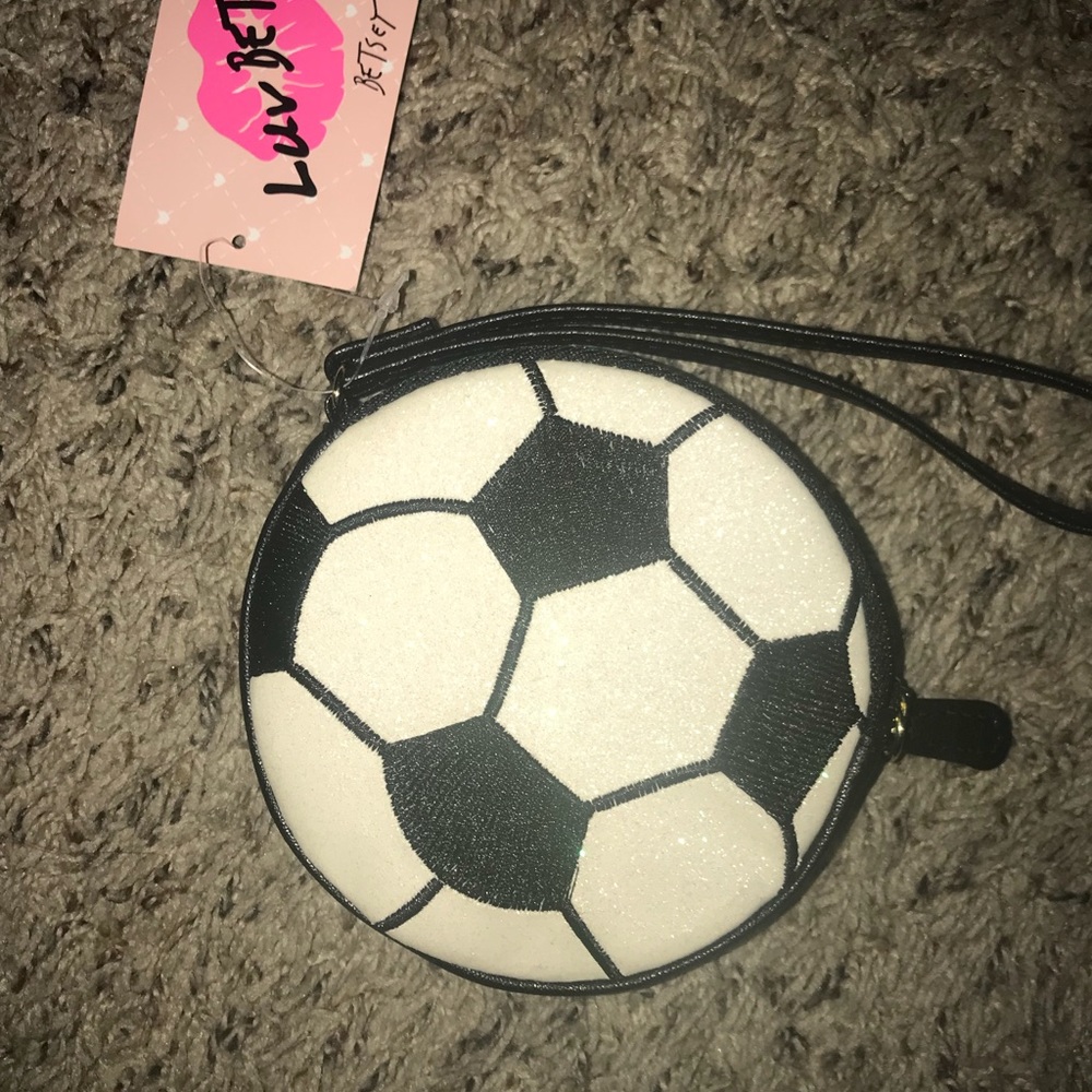 Soccer ball wristlet by Betsey Johnson NWT